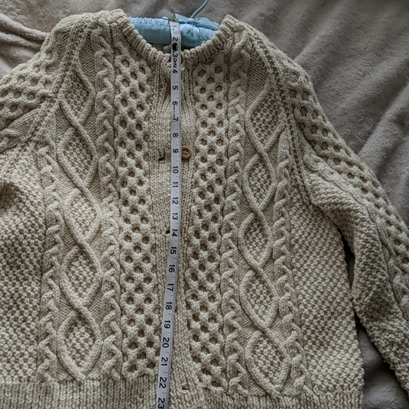 Vintage Handmade Cable Knit Wool Fisherman Sweater - Picture 5 of 13